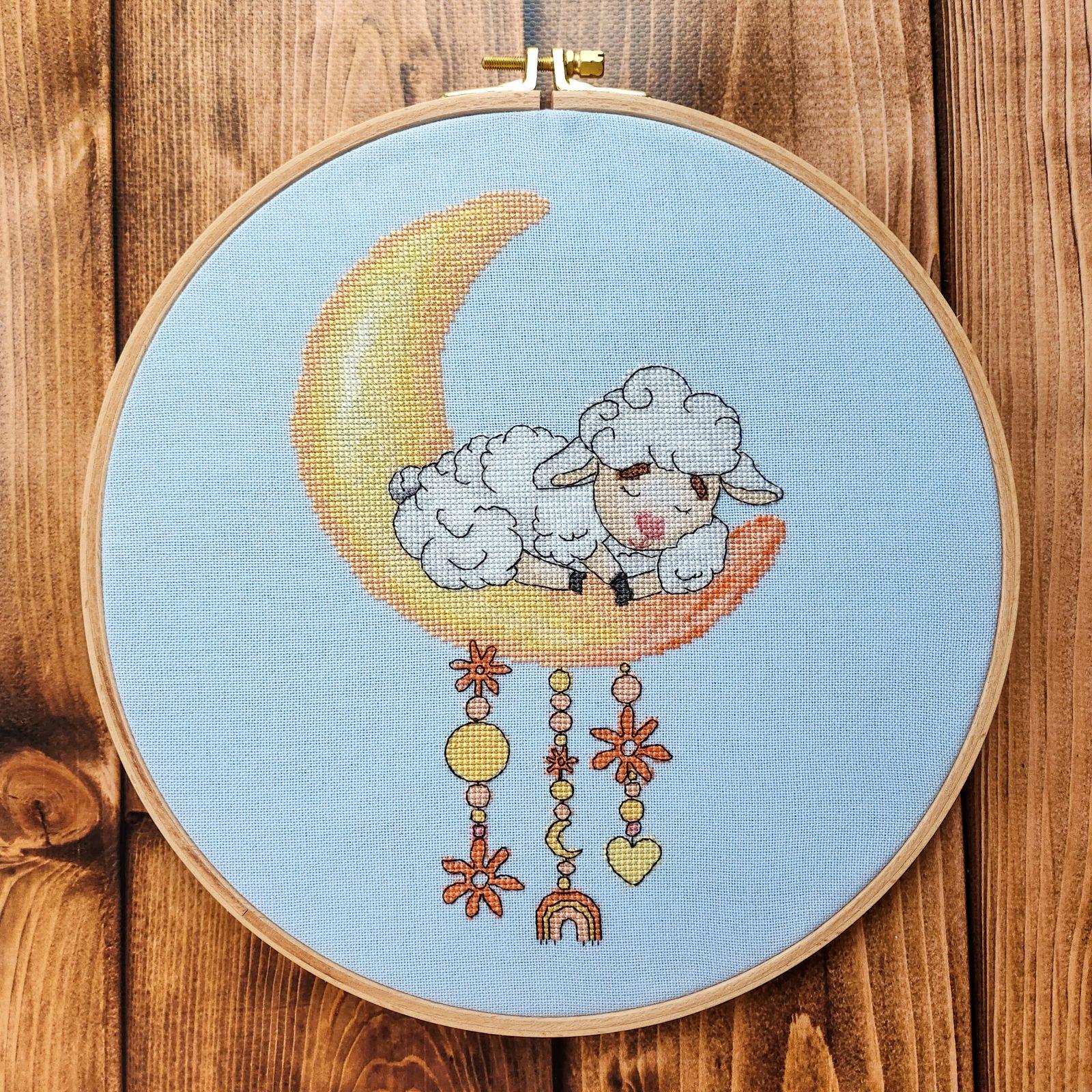 Sleeping on the Moon – cyfrowy wzór haftu krzyżykowego