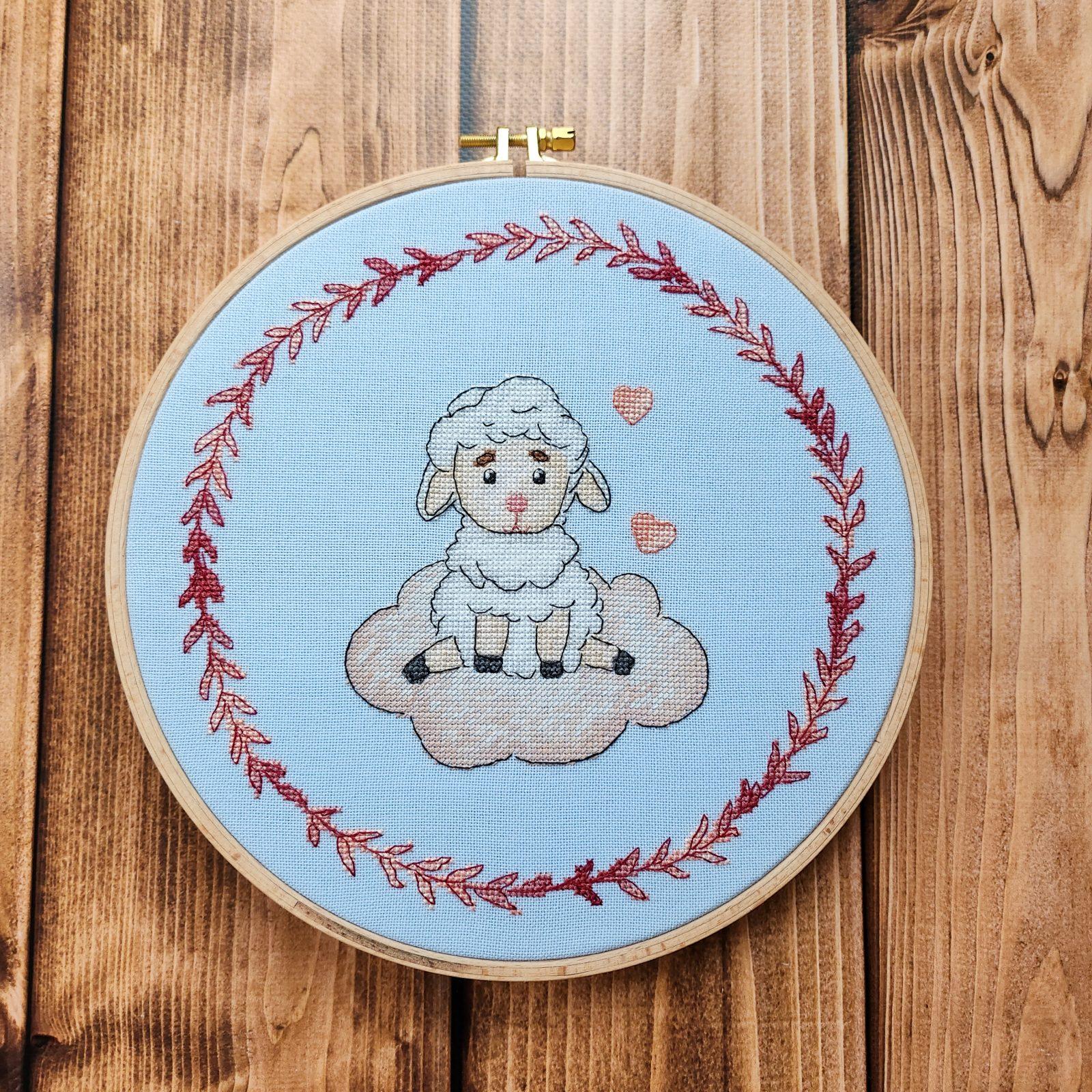 Sitting on a Cloud - cyfrowy wzór haftu krzyżykowego - ETSY
